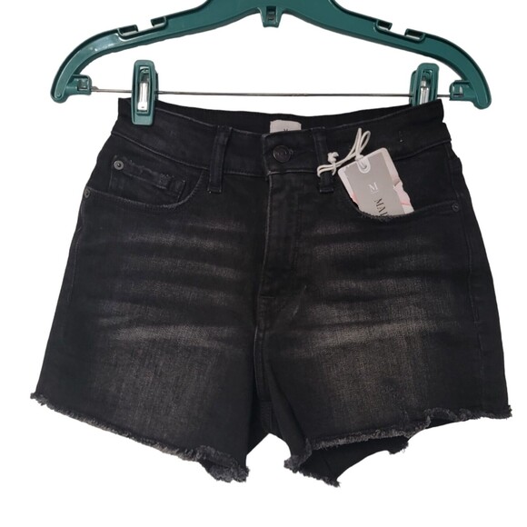 Madison Morgan High Rise Cutoff Boyfriend Stretch Denim Shorts Women 00/24‎ - Picture 5 of 7